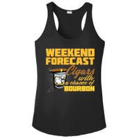 Weekend Forcast Cigars and Bourbon Ladies PosiCharge Competitor Racerback Tank