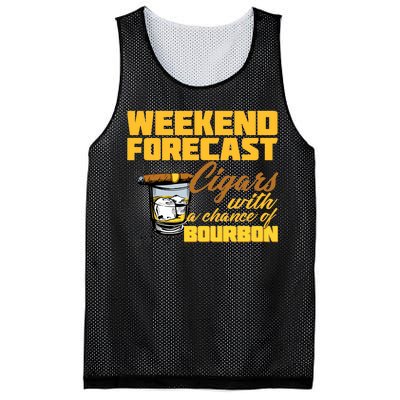 Weekend Forcast Cigars and Bourbon Mesh Reversible Basketball Jersey Tank