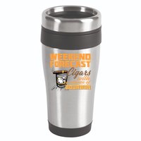 Weekend Forcast Cigars and Bourbon 16oz Travel Tumbler