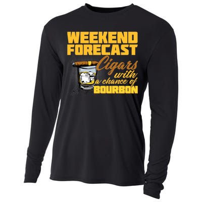 Weekend Forcast Cigars and Bourbon Cooling Performance Long Sleeve Crew