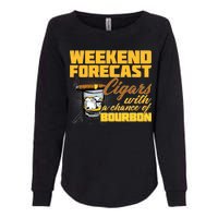 Weekend Forcast Cigars and Bourbon Womens California Wash Sweatshirt