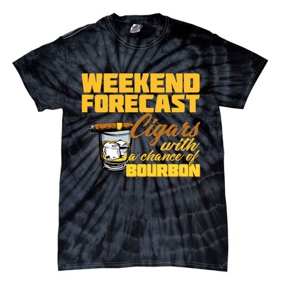 Weekend Forcast Cigars and Bourbon Tie-Dye T-Shirt