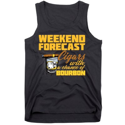 Weekend Forcast Cigars and Bourbon Tank Top