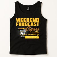 Weekend Forcast Cigars and Bourbon Tank Top