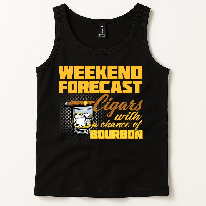 Weekend Forcast Cigars and Bourbon Tank Top