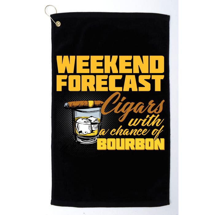 Weekend Forcast Cigars and Bourbon Golf Towel