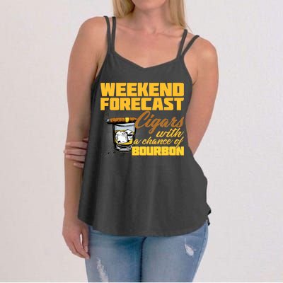 Weekend Forcast Cigars and Bourbon Women's Strappy Tank