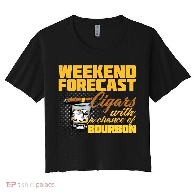 Weekend Forcast Cigars and Bourbon Crop Top