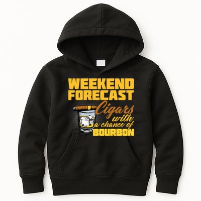 Weekend Forcast Cigars and Bourbon Kids Hoodie