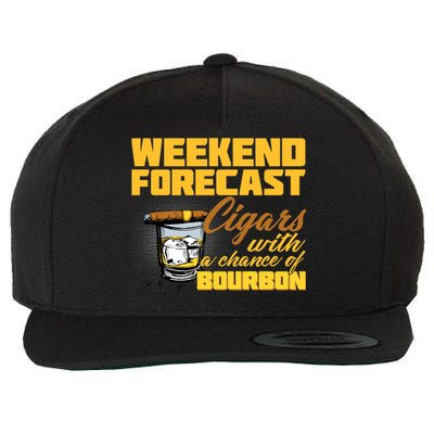 Weekend Forcast Cigars and Bourbon Wool Snapback Cap