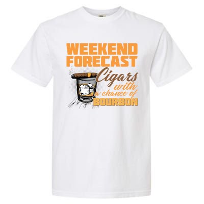 Weekend Forcast Cigars and Bourbon Garment-Dyed Heavyweight T-Shirt