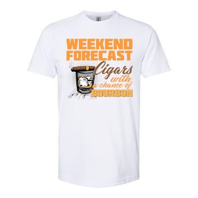 Weekend Forcast Cigars and Bourbon Softstyle CVC T-Shirt