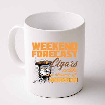 Weekend Forcast Cigars and Bourbon Coffee Mug