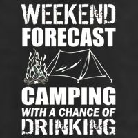 Weekend Forecast Camping With A Chance Of Drinking Cool Comfort Performance Bucket Hat
