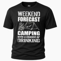 Weekend Forecast Camping With A Chance Of Drinking Performance Shirt