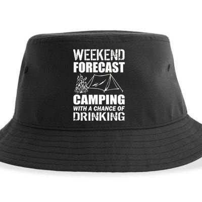 Weekend Forecast Camping With A Chance Of Drinking Sustainable Bucket Hat