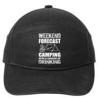Weekend Forecast Camping With A Chance Of Drinking 7-Panel Snapback Hat