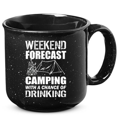 Weekend Forecast Camping With A Chance Of Drinking 15oz Campfire Ceramic Mug