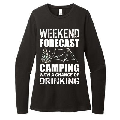 Weekend Forecast Camping With A Chance Of Drinking Womens CVC Long Sleeve Shirt