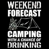 Weekend Forecast Camping With A Chance Of Drinking 16 in Basic Backpack