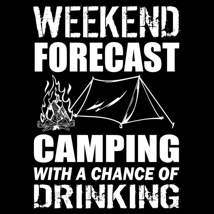 Weekend Forecast Camping With A Chance Of Drinking 16 in Basic Backpack