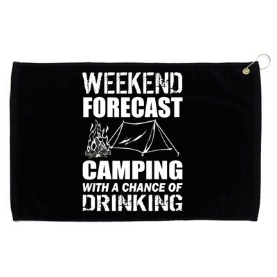 Weekend Forecast Camping With A Chance Of Drinking Grommeted Golf Towel