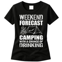 Weekend Forecast Camping With A Chance Of Drinking Womens T-Shirt