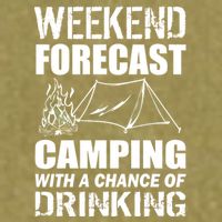 Weekend Forecast Camping With A Chance Of Drinking Garment-Dyed Women's Muscle Tee