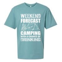 Weekend Forecast Camping With A Chance Of Drinking Sueded Cloud Jersey T-Shirt