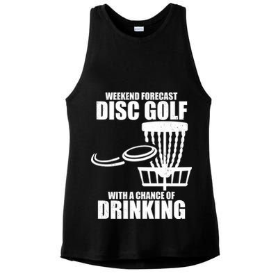 Weekend Forecast Disc Golf Chance Of Drinking Ladies PosiCharge Tri-Blend Wicking Tank
