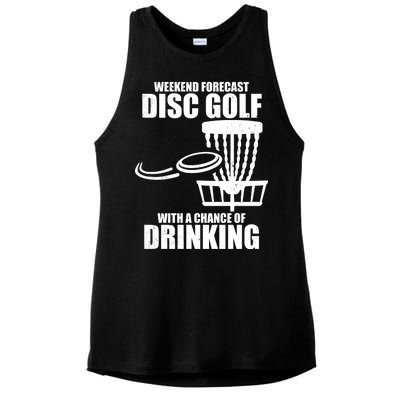 Weekend Forecast Disc Golf Chance Of Drinking Ladies PosiCharge Tri-Blend Wicking Tank