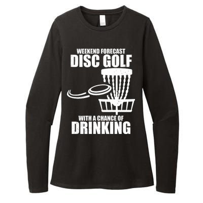 Weekend Forecast Disc Golf Chance Of Drinking Womens CVC Long Sleeve Shirt