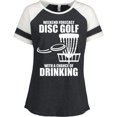 Weekend Forecast Disc Golf Chance Of Drinking Enza Ladies Jersey Colorblock Tee