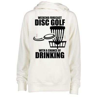 Weekend Forecast Disc Golf Chance Of Drinking Womens Funnel Neck Pullover Hood