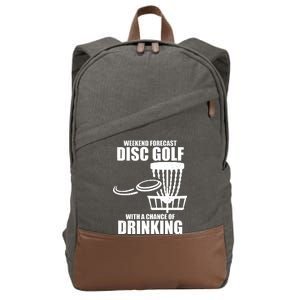 Weekend Forecast Disc Golf Chance Of Drinking Cotton Canvas Backpack