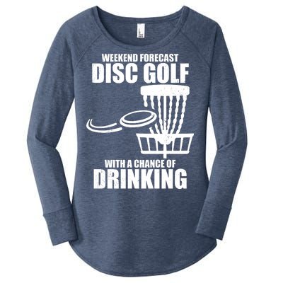 Weekend Forecast Disc Golf Chance Of Drinking Women's Perfect Tri Tunic Long Sleeve Shirt