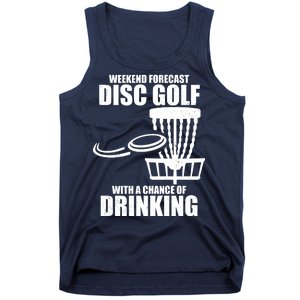 Weekend Forecast Disc Golf Chance Of Drinking Tank Top