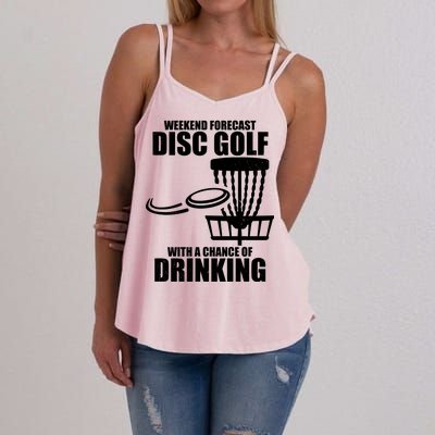 Weekend Forecast Disc Golf Chance Of Drinking Women's Strappy Tank