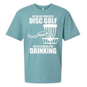 Weekend Forecast Disc Golf Chance Of Drinking Sueded Cloud Jersey T-Shirt