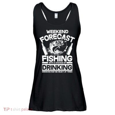 Weekend Forecast Fishing And Drinking Ladies Essential Flowy Tank