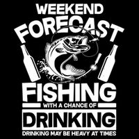 Weekend Forecast Fishing And Drinking 16 in Basic Backpack