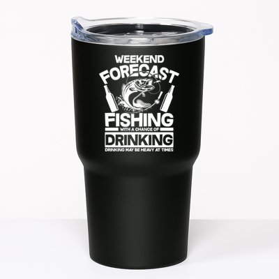 Weekend Forecast Fishing And Drinking Tumbler