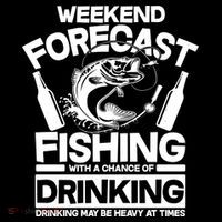 Weekend Forecast Fishing And Drinking Zip Tote Bag