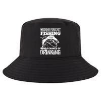 Weekend Forecast Fishing With A Chance Of Drinking Cool Comfort Performance Bucket Hat