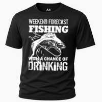 Weekend Forecast Fishing With A Chance Of Drinking Performance Shirt
