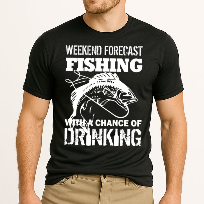 Weekend Forecast Fishing With A Chance Of Drinking Performance Shirt