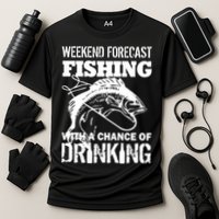 Weekend Forecast Fishing With A Chance Of Drinking Performance Shirt