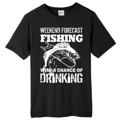 Weekend Forecast Fishing With A Chance Of Drinking Tall Fusion ChromaSoft Performance T-Shirt