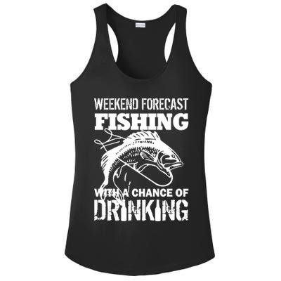Weekend Forecast Fishing With A Chance Of Drinking Ladies PosiCharge Competitor Racerback Tank