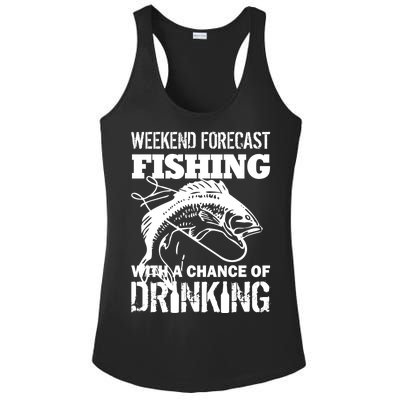 Weekend Forecast Fishing With A Chance Of Drinking Ladies PosiCharge Competitor Racerback Tank